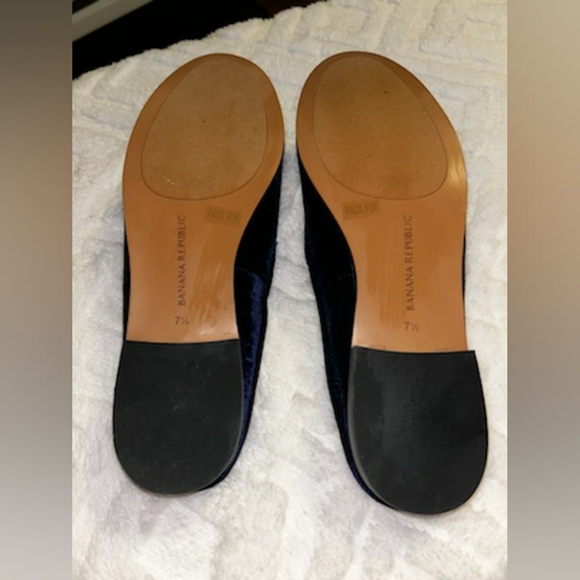 Velveteen Sapherire blue mules - Picture 2 of 4